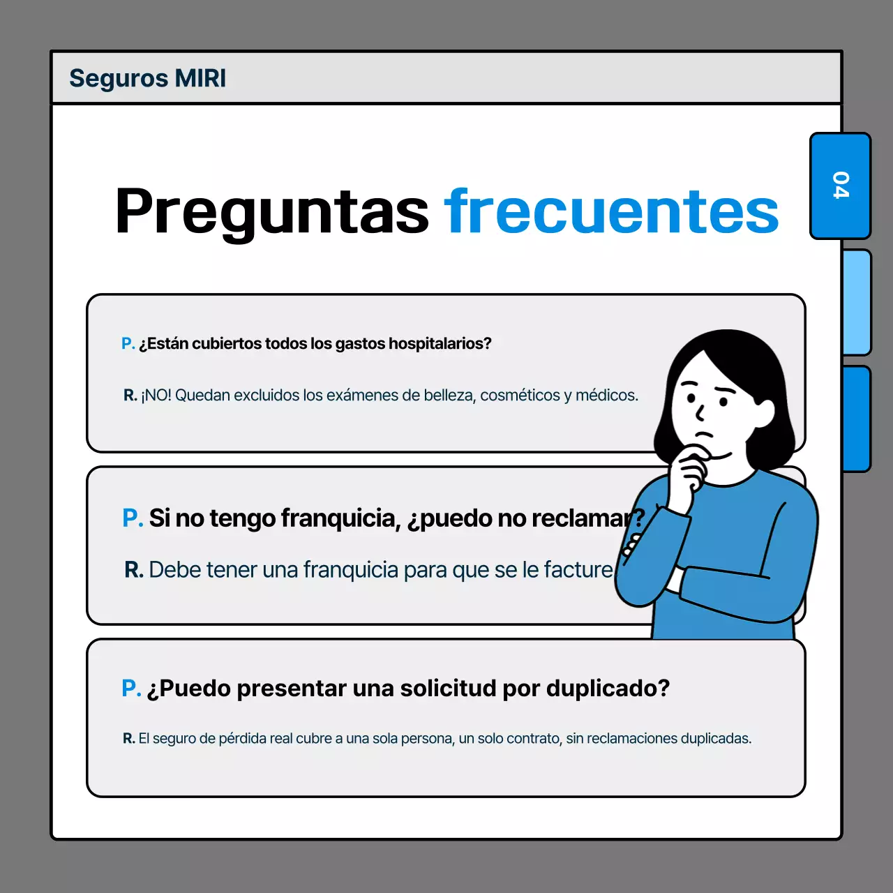 Entrega de información sobre seguros Blue Clean