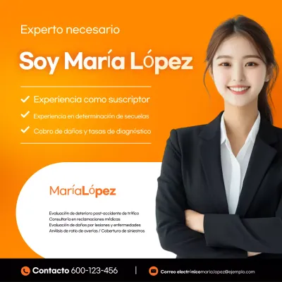 Promoción de ajustador de siniestros moderno de Orange