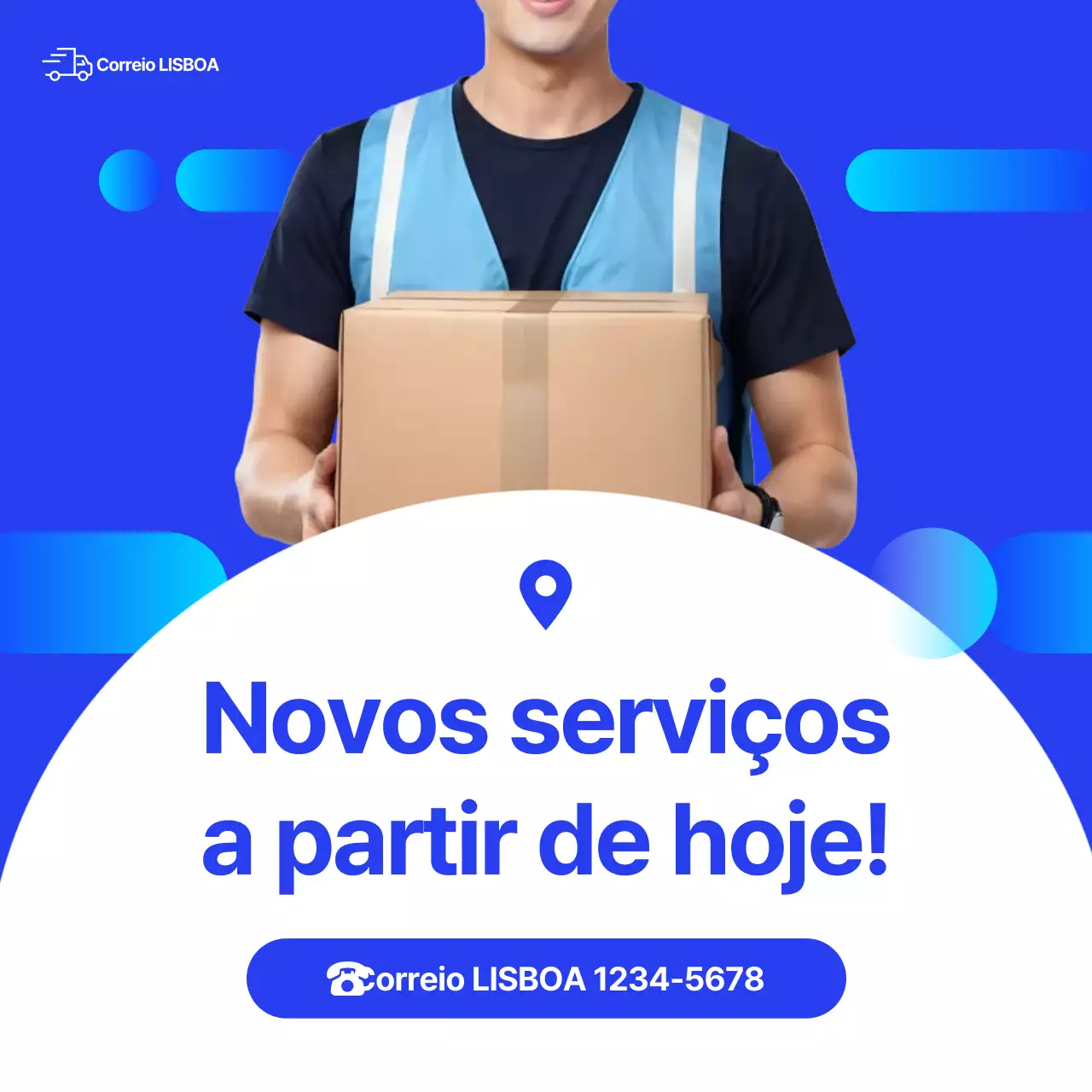 Promoção do Serviço de Correio Moderno Azul
