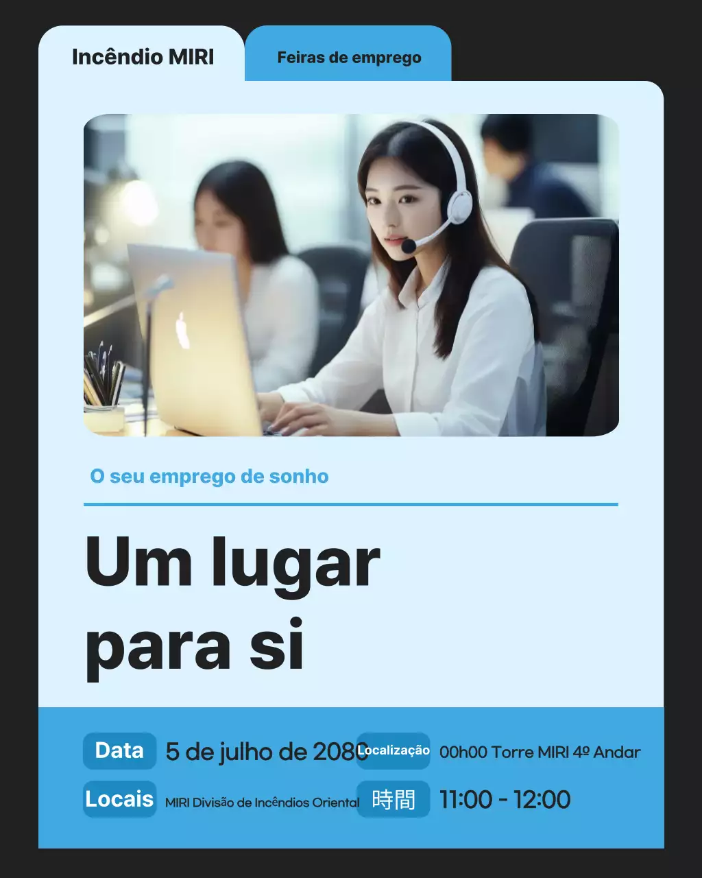Promoção da Feira de Empregos Black Modern