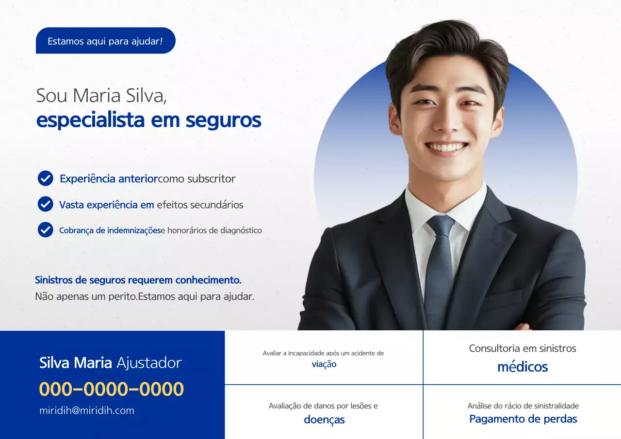 Anúncio do Ajustador de Perdas Moderno Azul