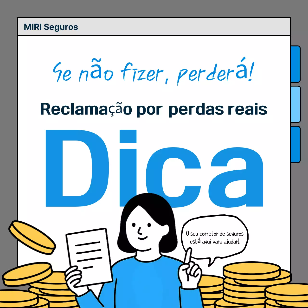 Entrega de informações sobre seguros Blue Clean
