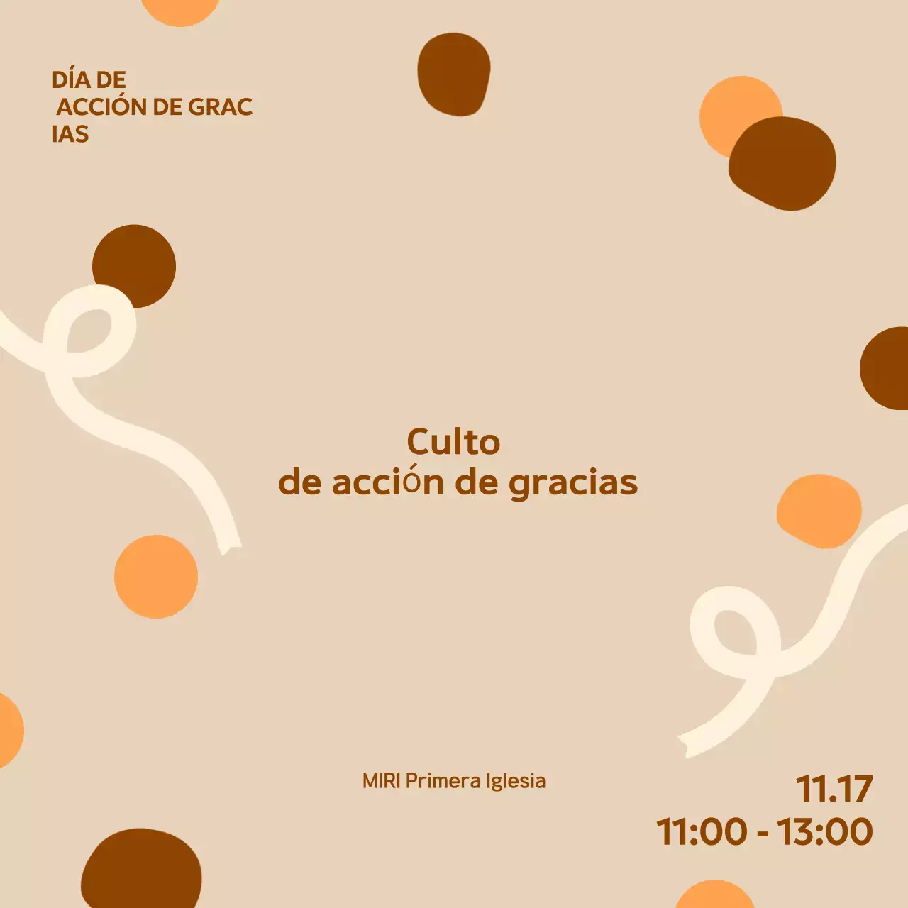 Guía de adoración de gratitud simple en beige