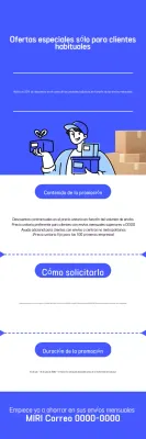 Guía de promoción de logística moderna azul