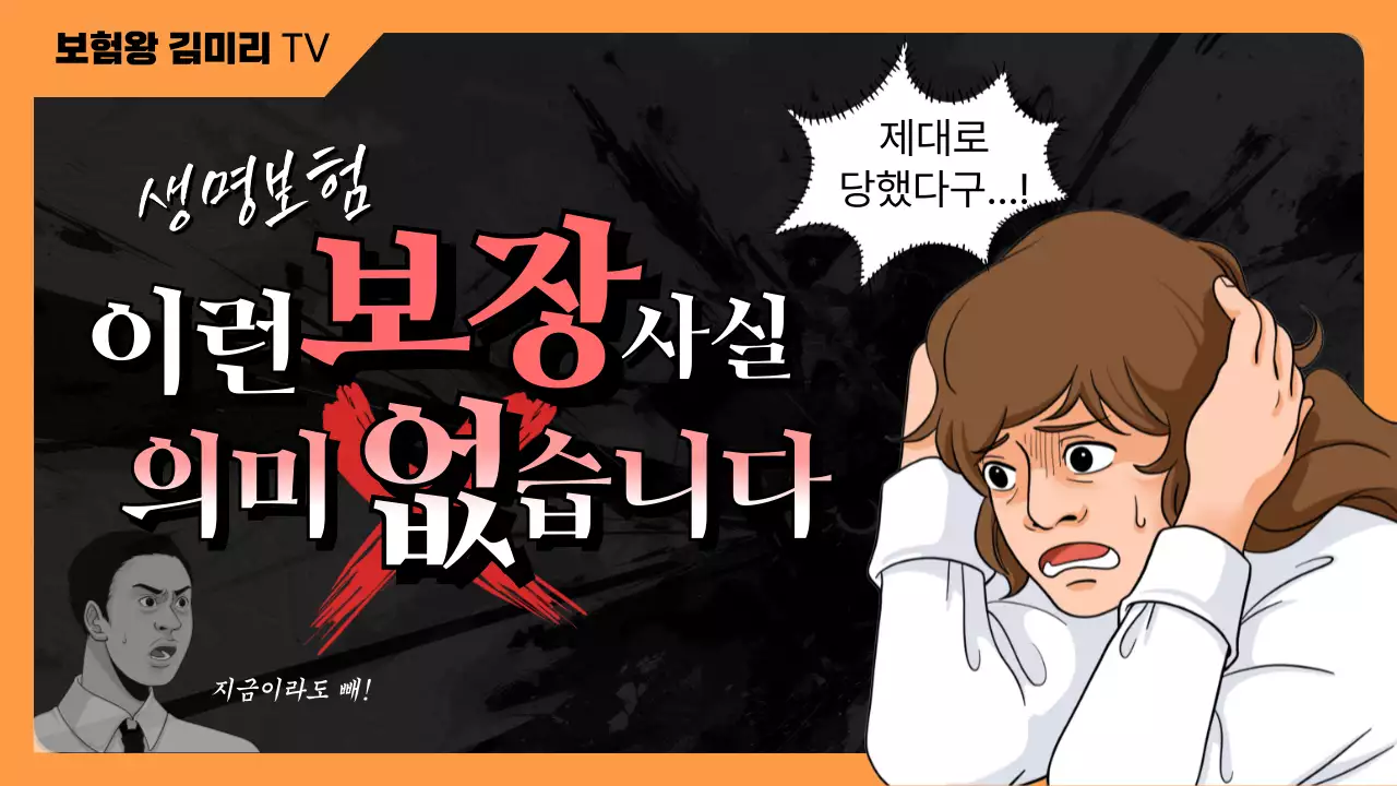 주황 만화 보험 광고