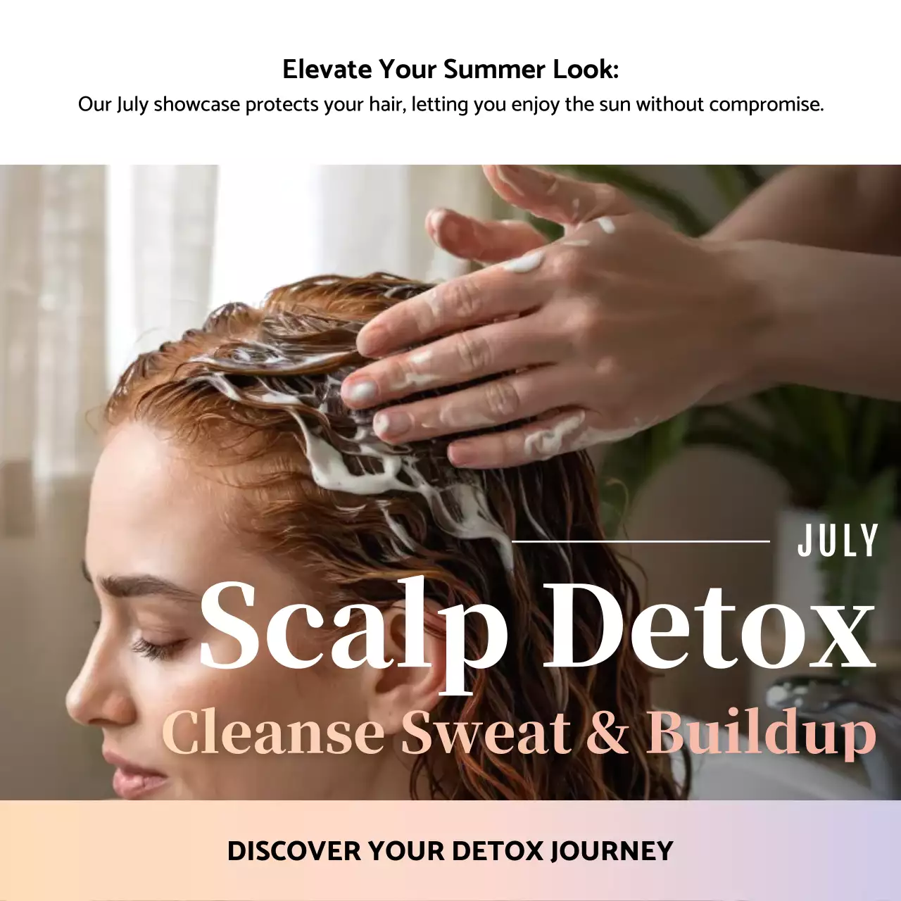 Beige Modern Hair Care Promotion Instagram Post