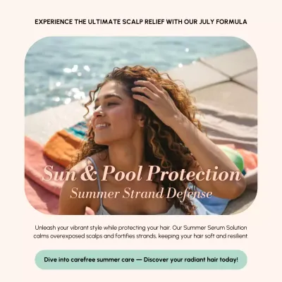 Beige Modern Hair Care Service Advertisement Instagram Post