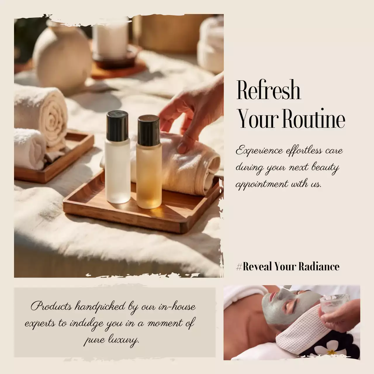 Beige Elegant Skincare Promotion Instagram Post