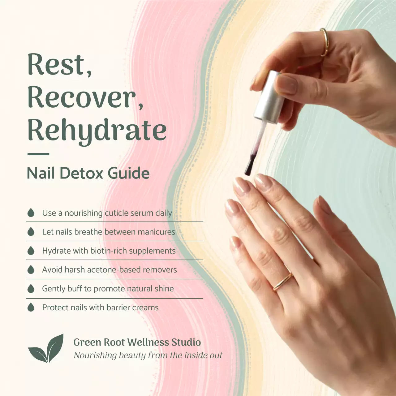 Pastel Elegant Nail Guide Promotion Instagram Post