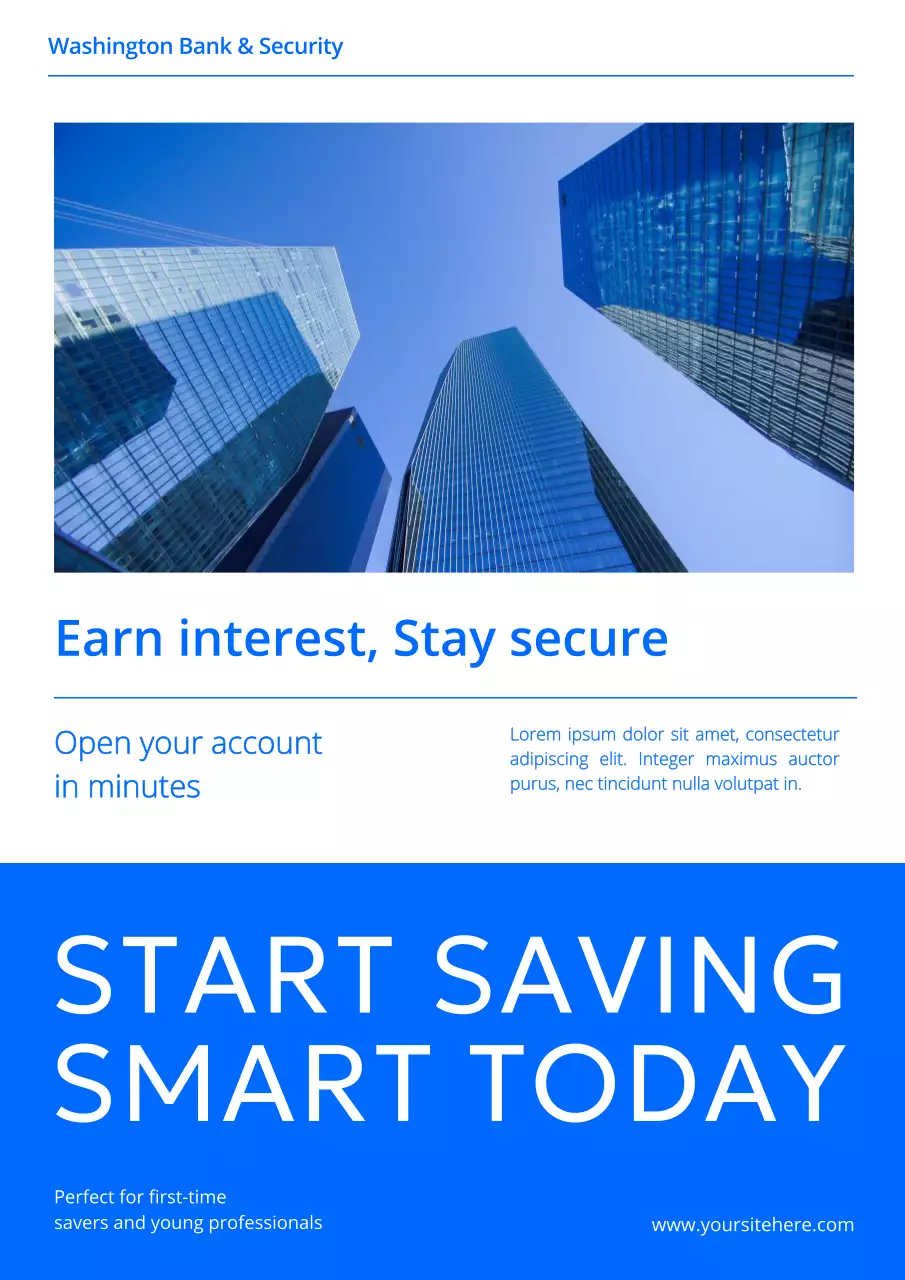 Blue Modern Banking Promotion