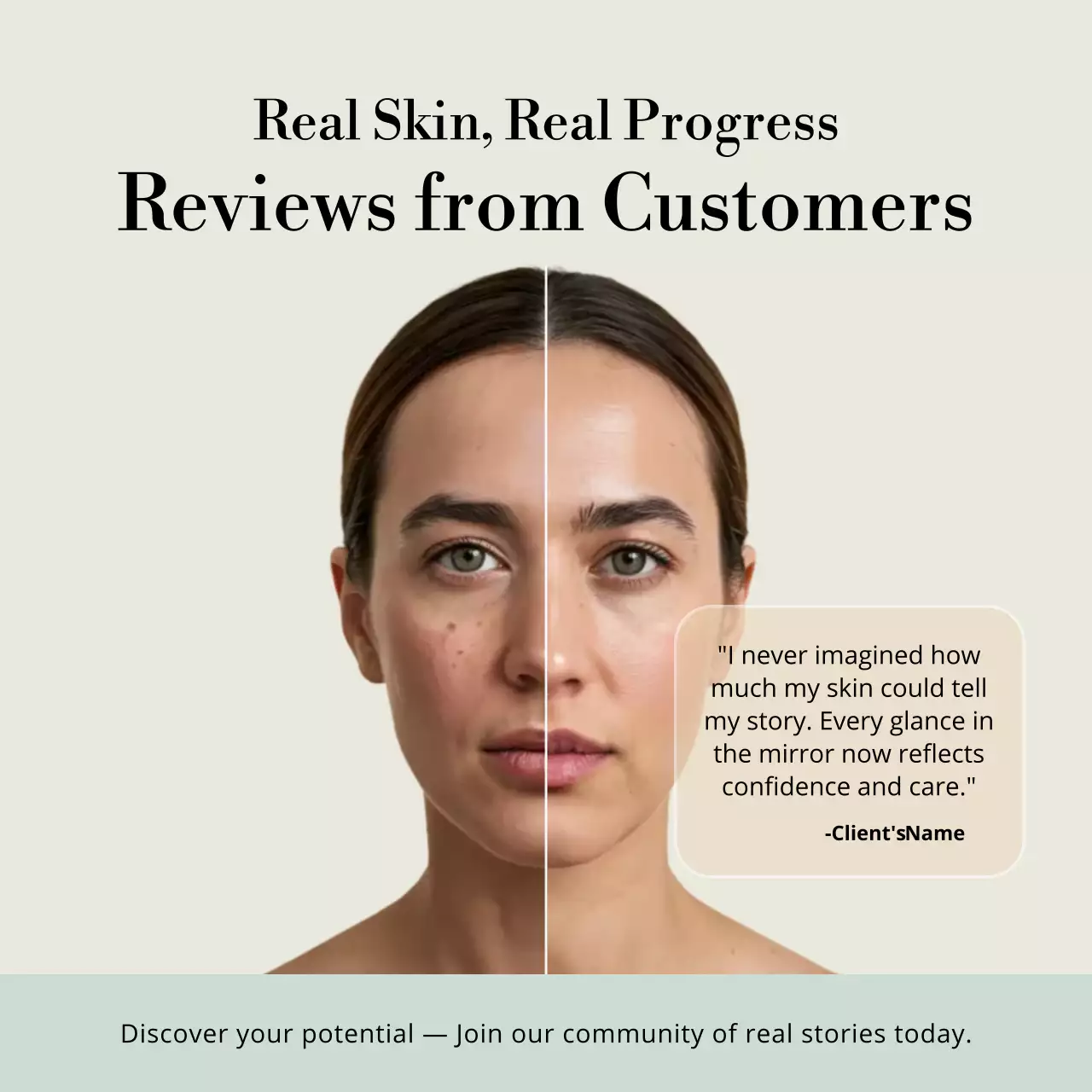 Beige Modern Skincare Service Promotion Instagram Post