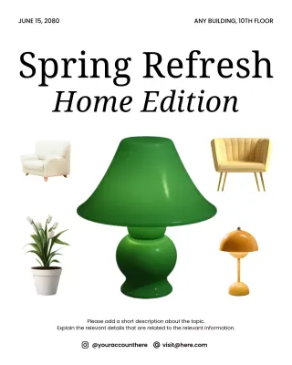 Green Modern Home Exhibition Instagram Post