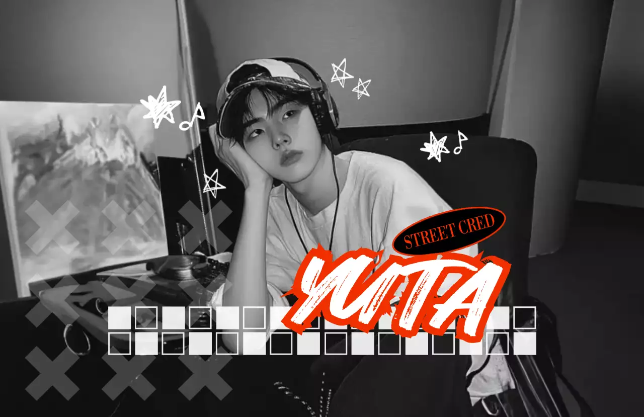 白黒 モダン ストリート ポスター 推し活