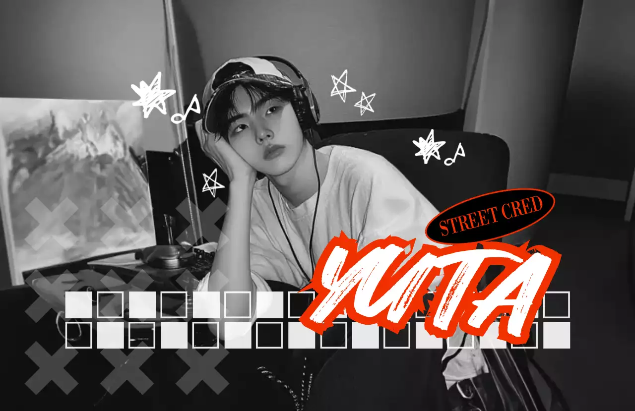 白黒 モダン ストリート ポスター 推し活