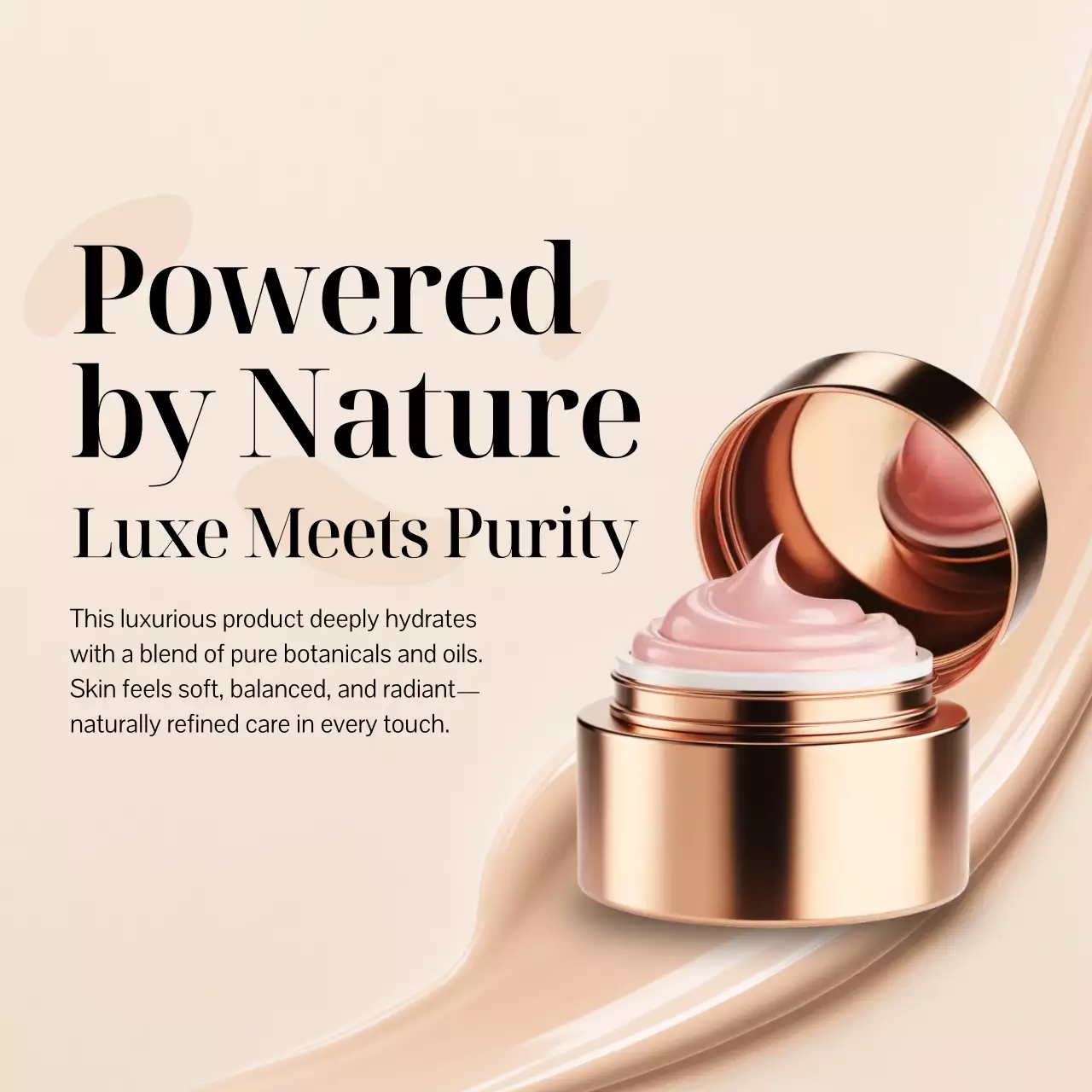 Beige Elegant Skincare Product Advertisement Instagram Post