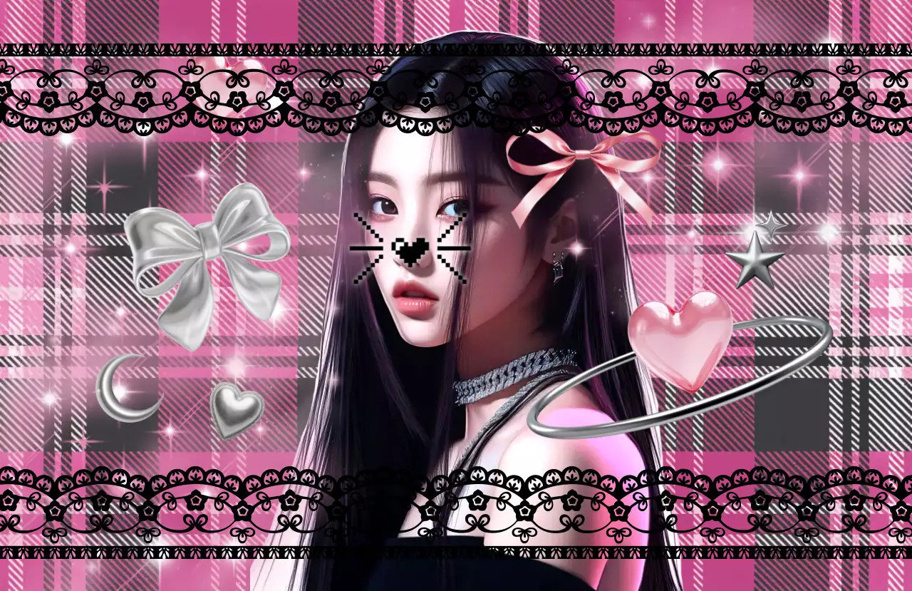 ピンク キュート ファッション ダークガーリーフリクラ