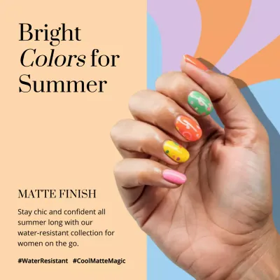 Colourful Trendy Nails Product Promotion Instagram Post