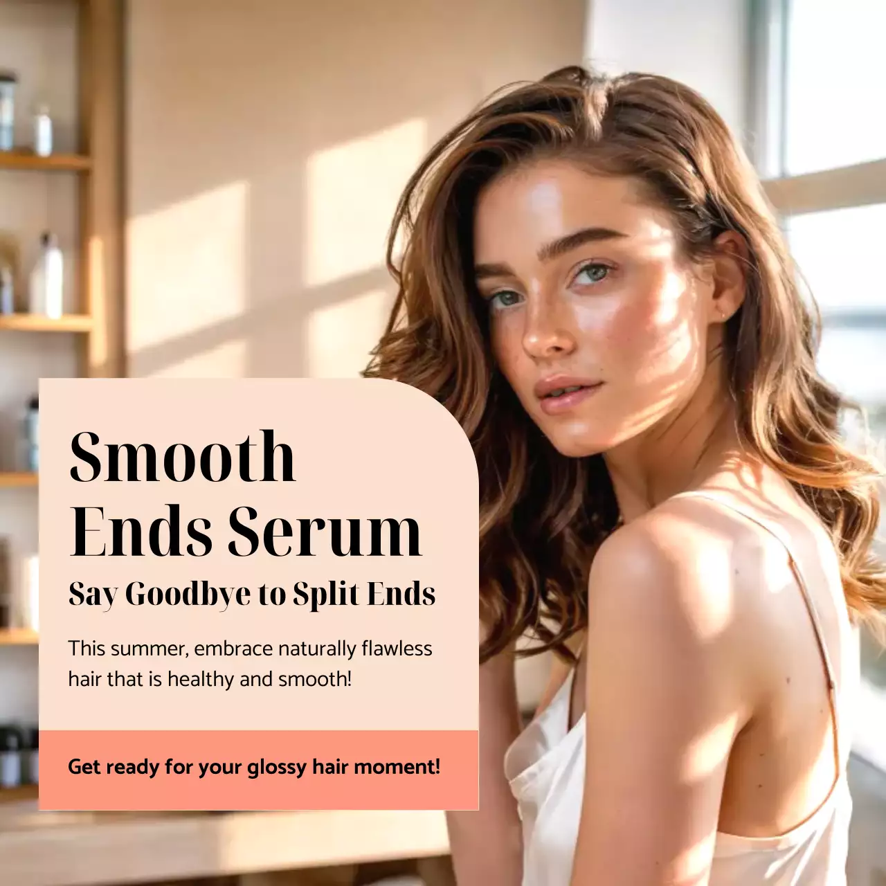 Beige Elegant Hair Service Promotion Instagram Post