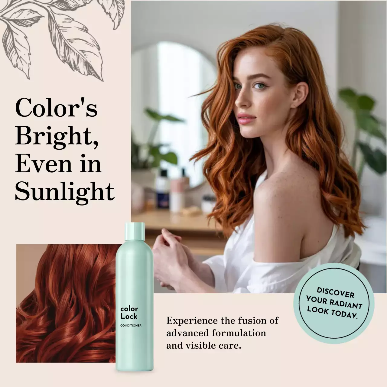 Red Elegant Hair Product Promotion Instagram Post