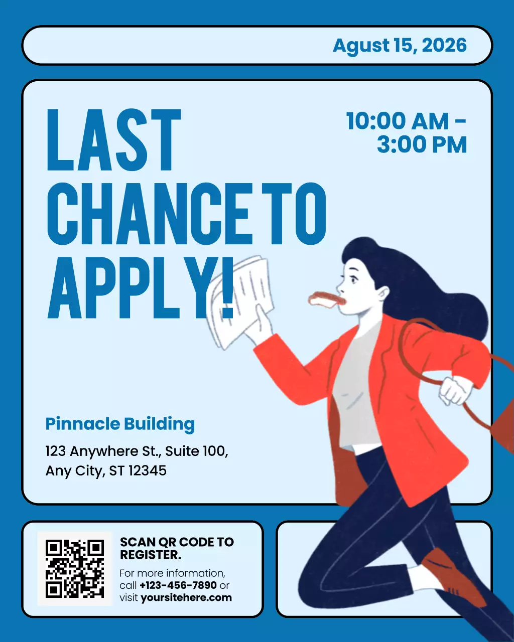 Blue Modern Job Posting Opening Instagram Post