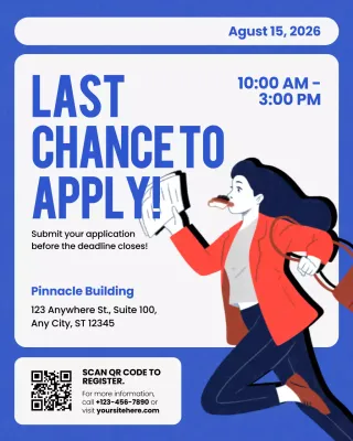 Blue Modern Job Posting Opening Instagram Post