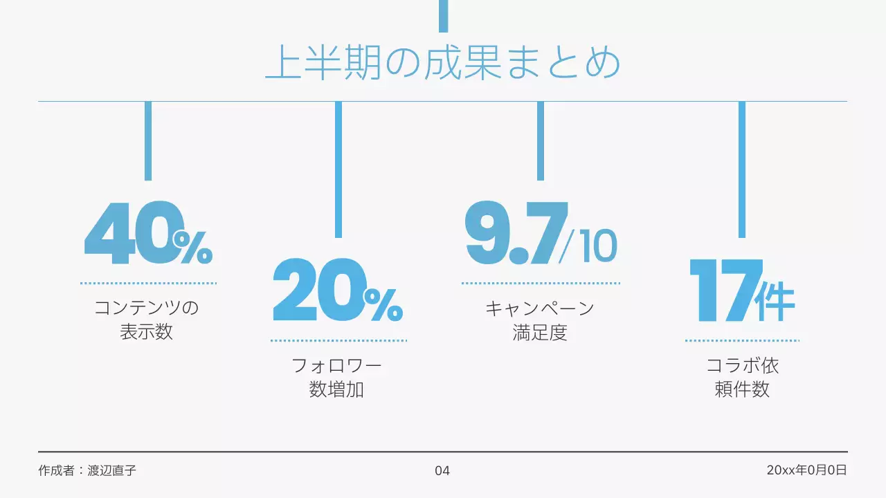青 シンプル ビジネス 報告書