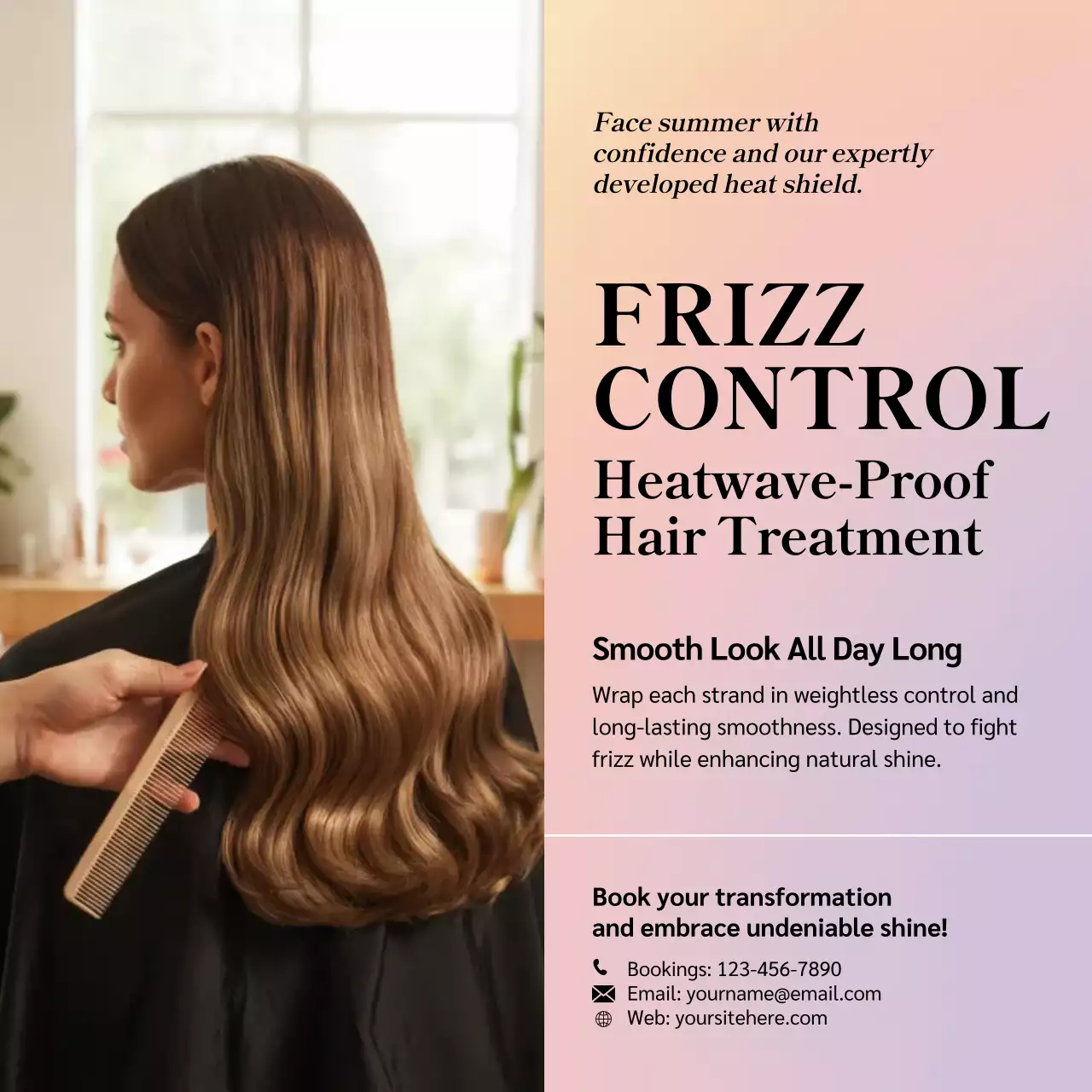 Pink Modern Haircare Product Advertisement Instagram Post