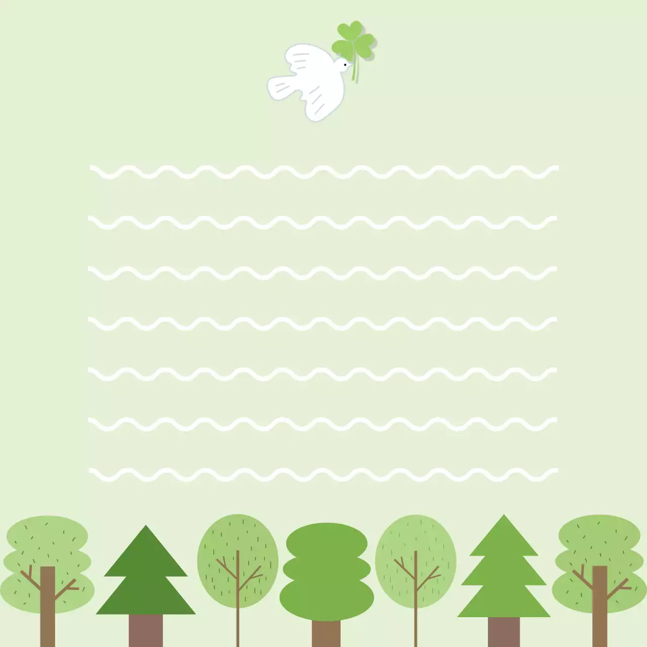 민트 아기자기한 환경 보호 캠페인