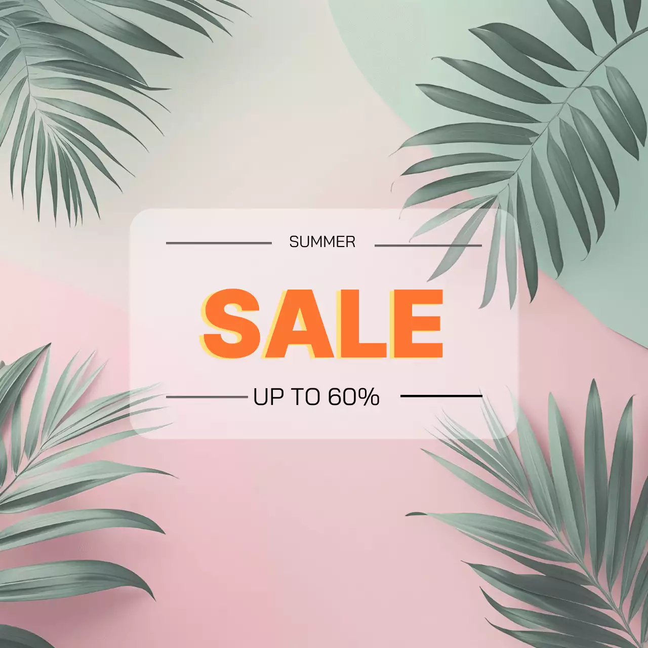 민트 트로피칼 세일 광고