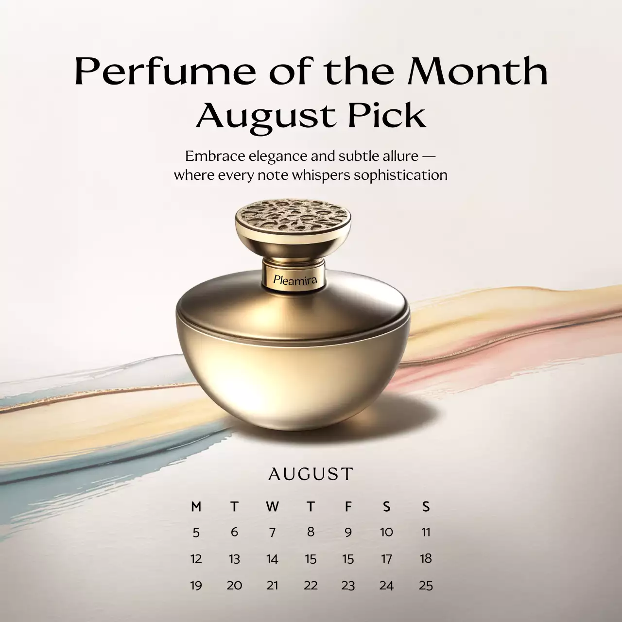 Gold Elegant Perfume Calendar Instagram Post