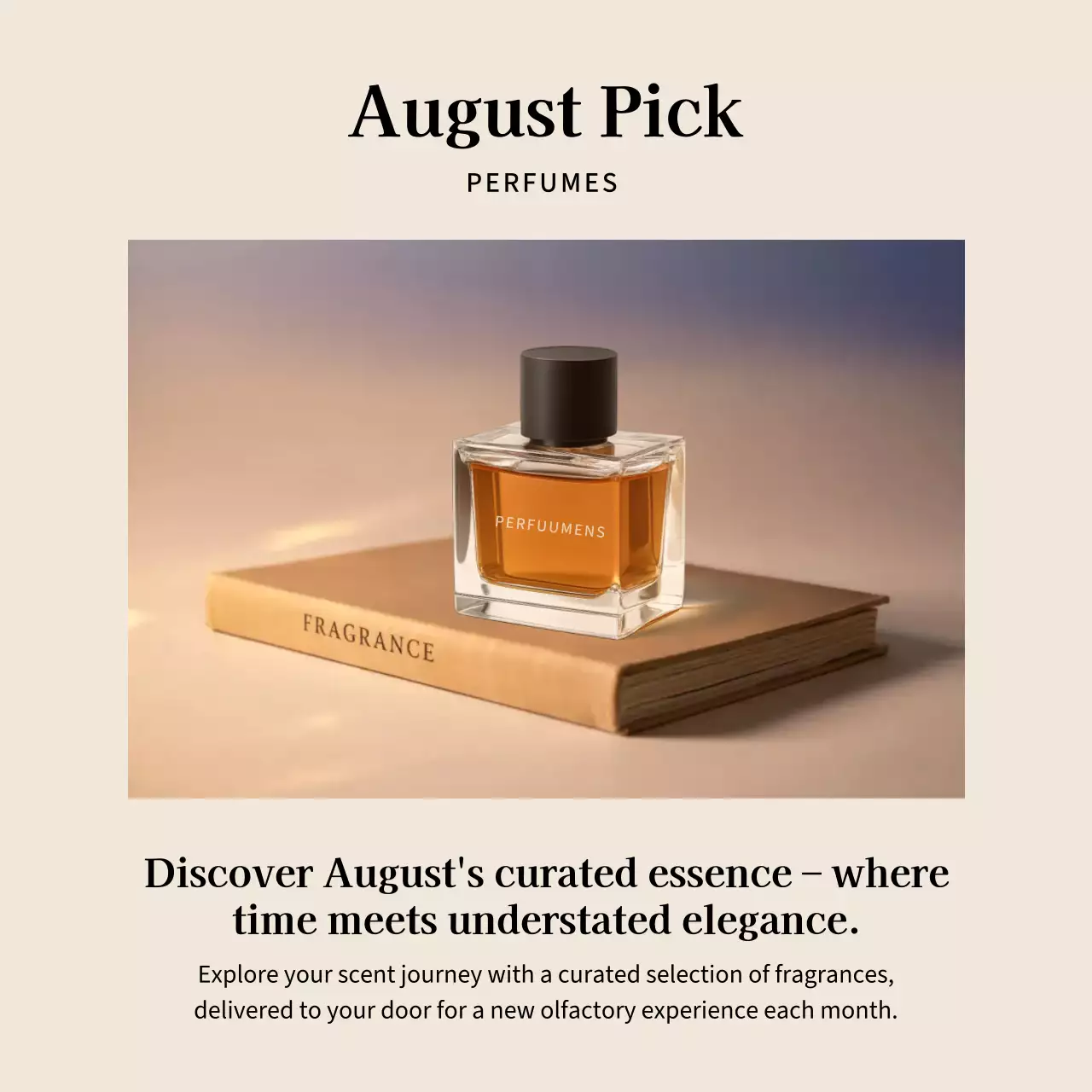 Beige Elegant Fragrance Promotion Instagram Post