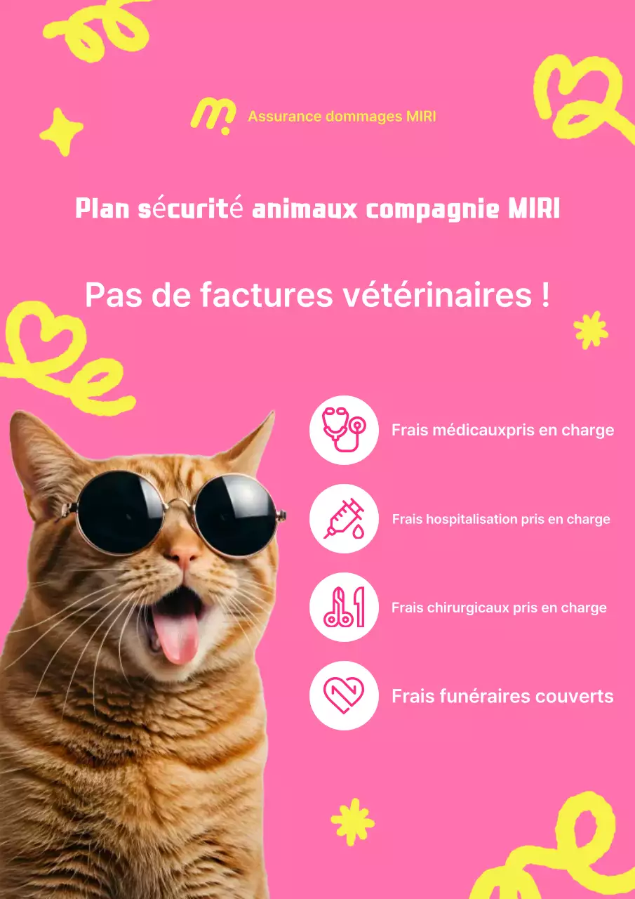 Publicité pour l'assurance pour animaux de compagnie Pink Kitsch