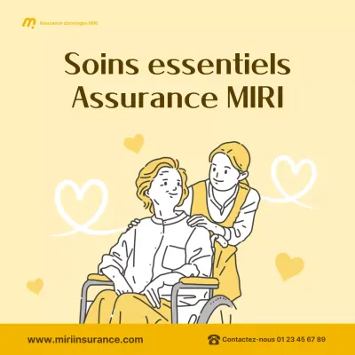 Publicité d'assurance simple jaune