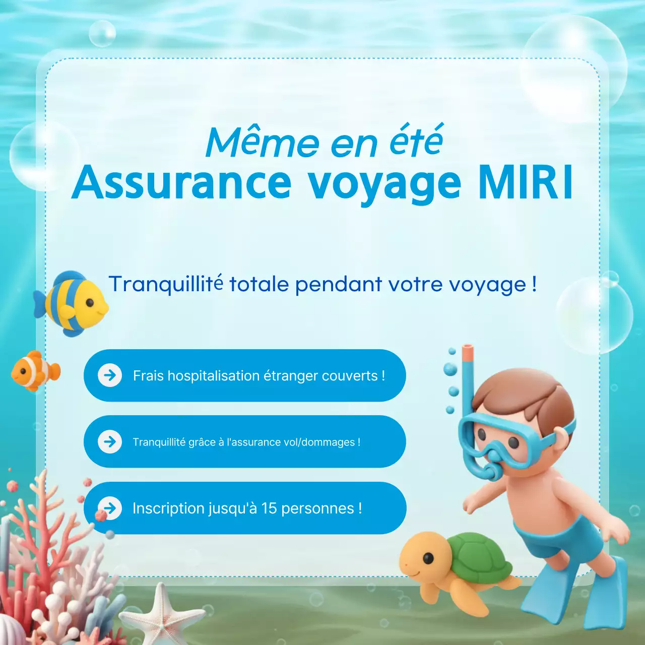 Promotion de l'assurance voyage moderne Sky Blue