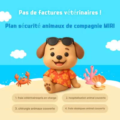 Promotion d'assurance pour animaux de compagnie bleu ciel