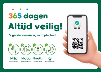 Advertentie voor groene moderne verzekeringen