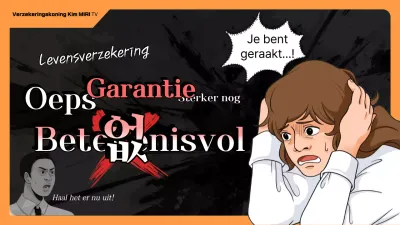 Oranje Cartoon Verzekeringsadvertentie