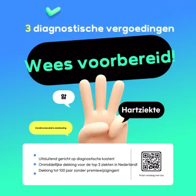 Blauwe Moderne Zorgverzekering Promotie