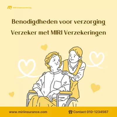 Gele eenvoudige verzekeringsadvertentie