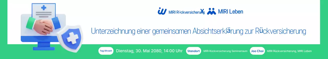 Aktion „Grüner moderner Versicherungsvertrag“