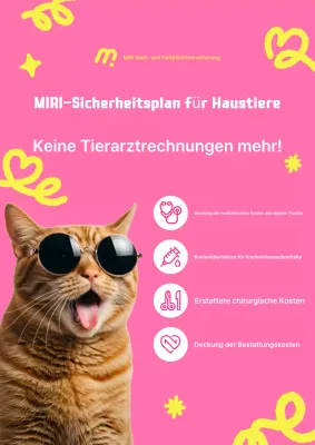 Pink Kitsch Haustierversicherungsanzeige
