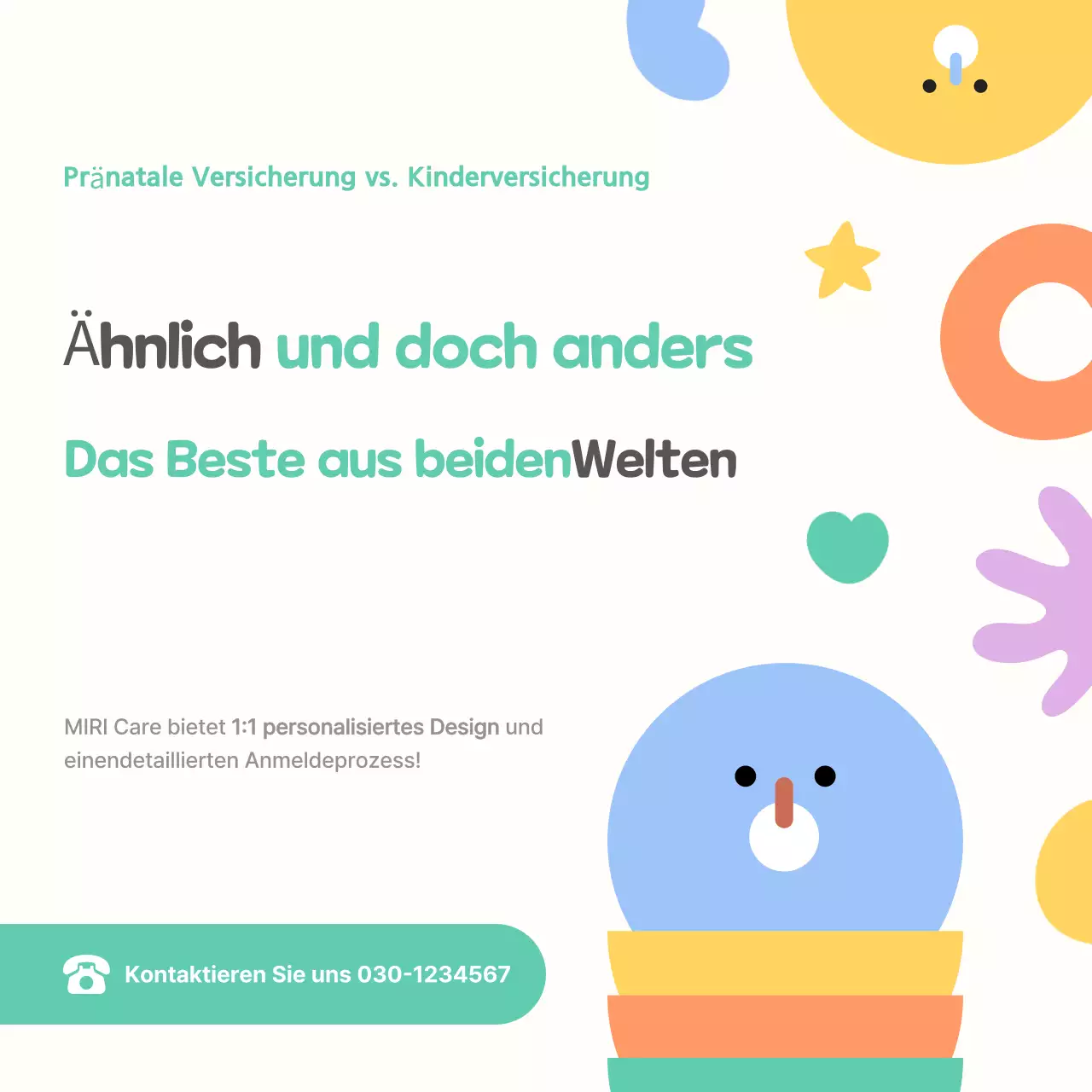 Anzeige der Mint Baby-Versicherung