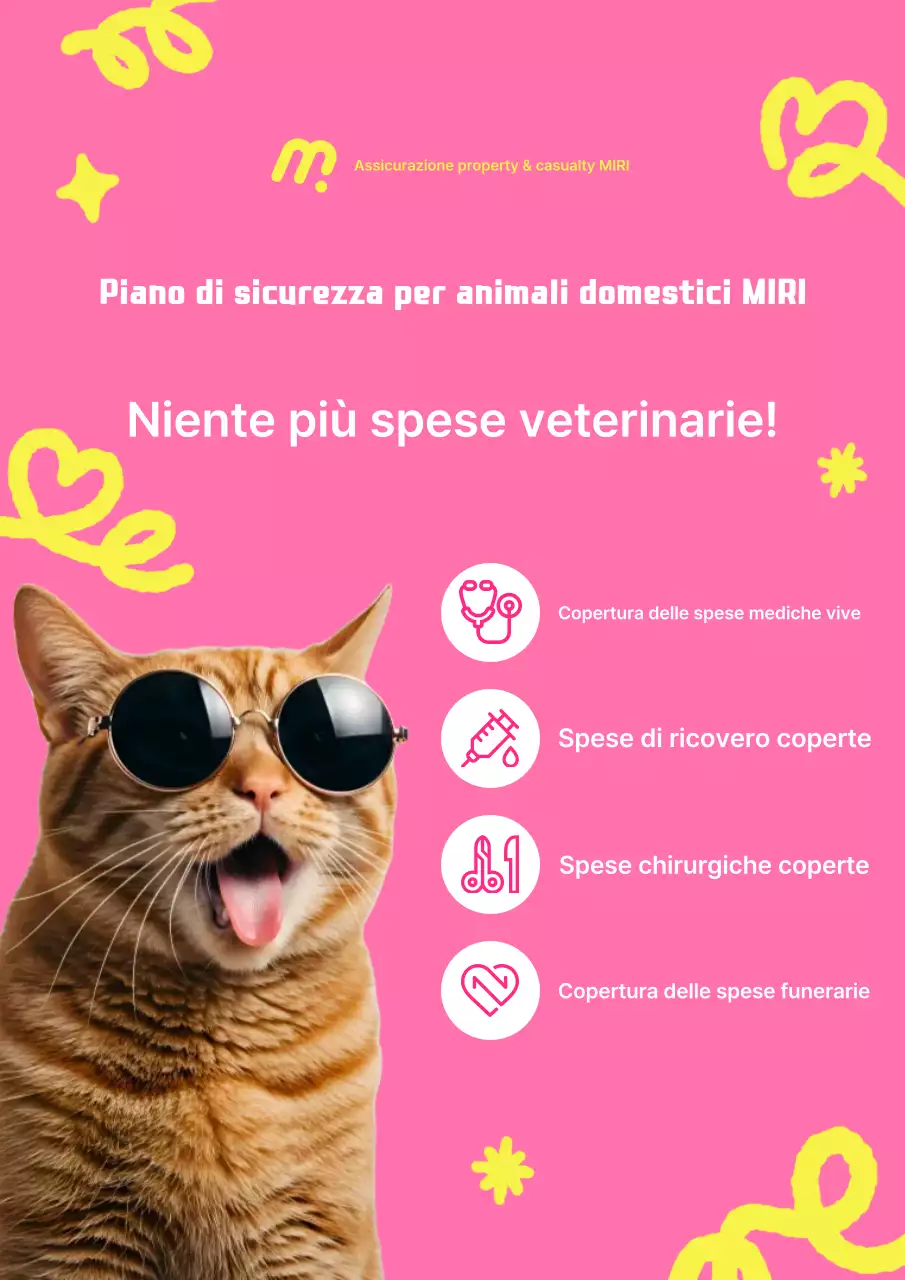 Pubblicità dell'assicurazione per animali domestici Pink Kitsch