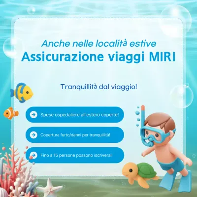 Promozione assicurazione viaggio moderna Sky Blue