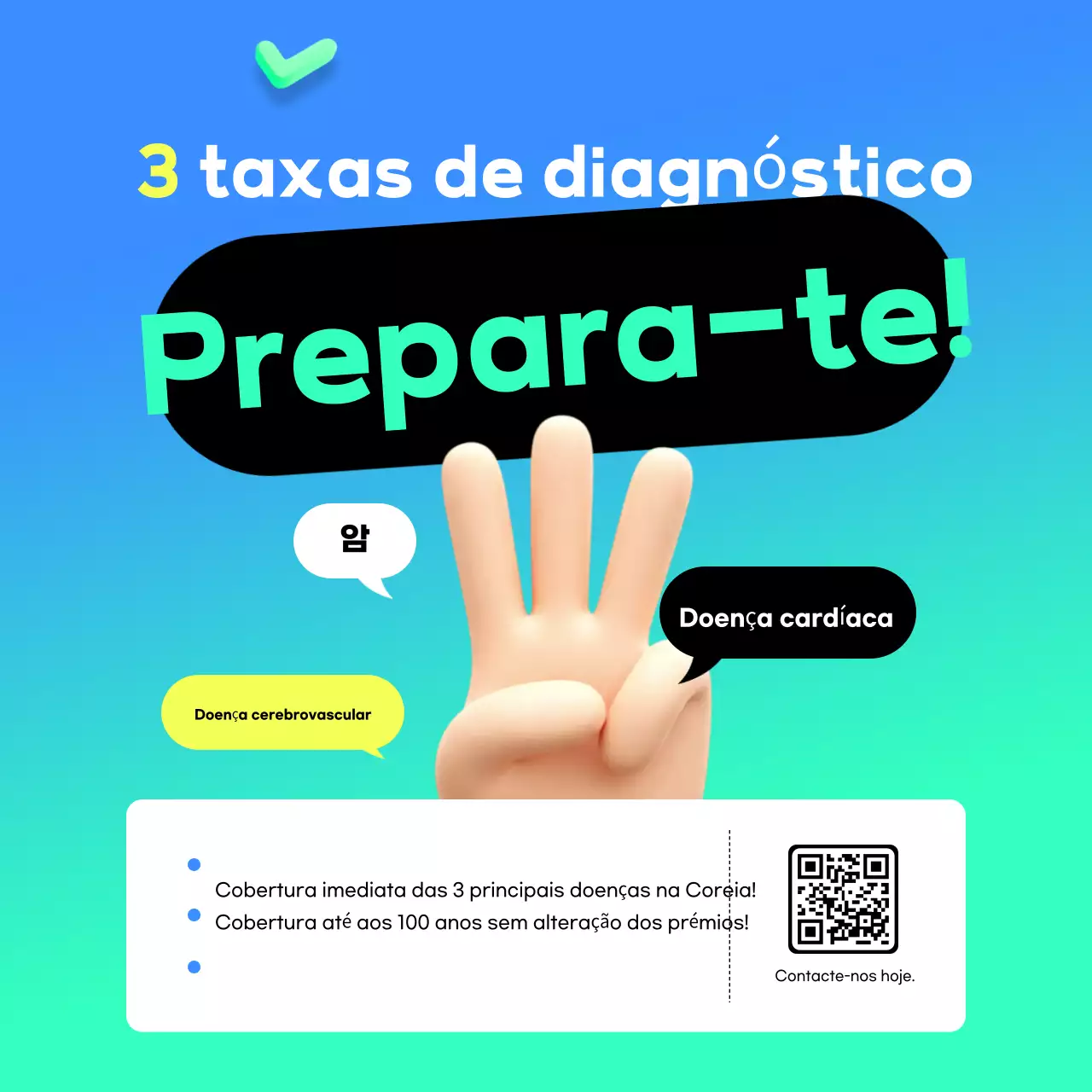 Promoção de Seguro Saúde Moderno Azul