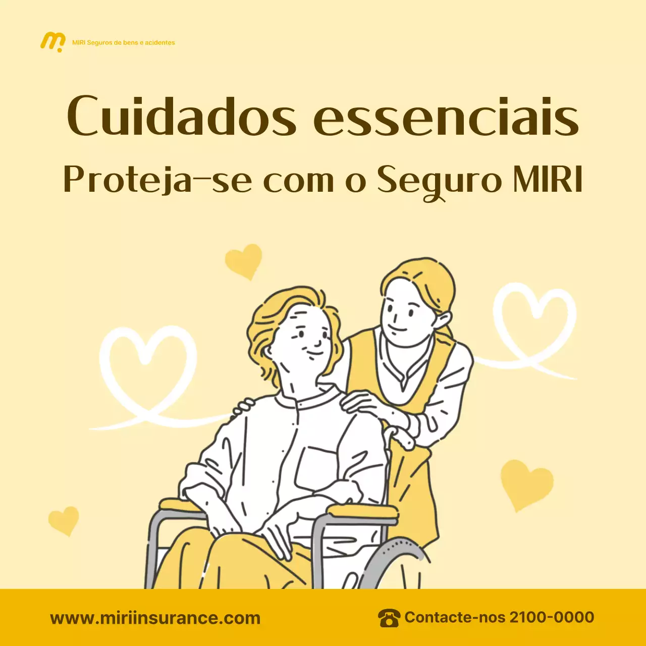 Anúncio de Seguro Simples Amarelo