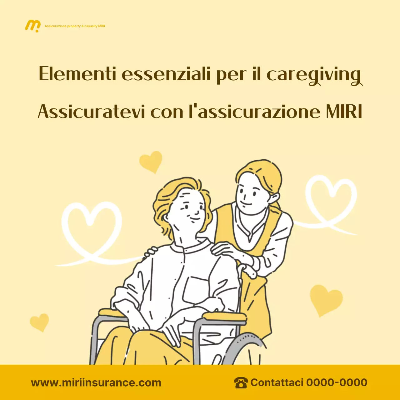 Pubblicità assicurativa semplice gialla