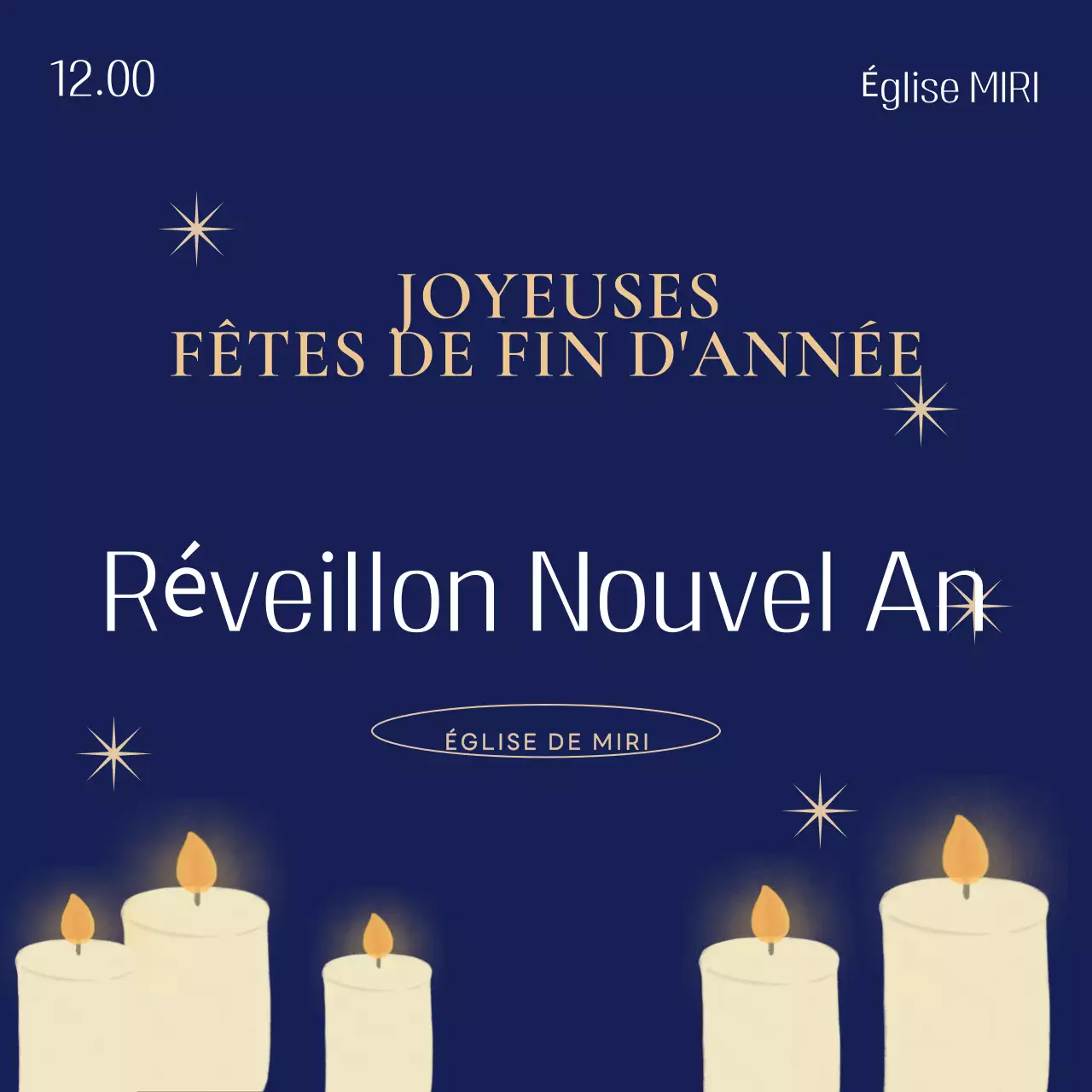 Événement de fin d'année simple et bleu