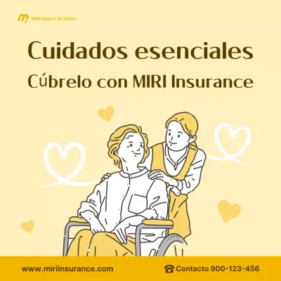 Anuncio de seguros simple amarillo