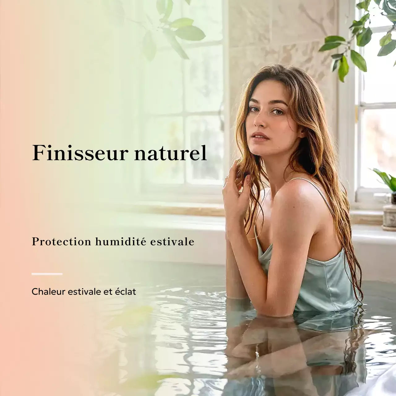 Publicité Beauté Élégante Beige